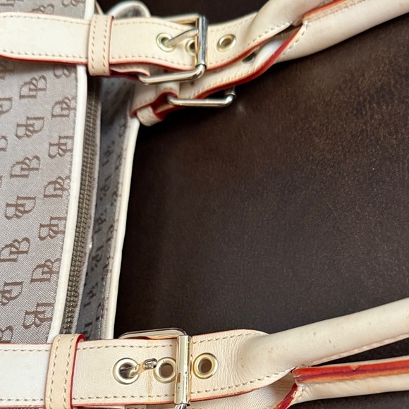 Dooney & Bourke Brown and Cream Satchel Bag - Picture 7 of 16